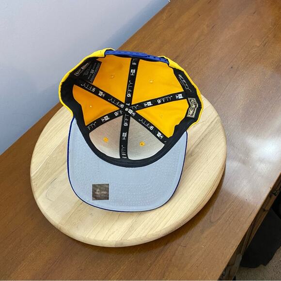 NBA All Star Golden State Warriors Yellow SnapBack Hat Adjustable New Era NWOT - Picture 8 of 16